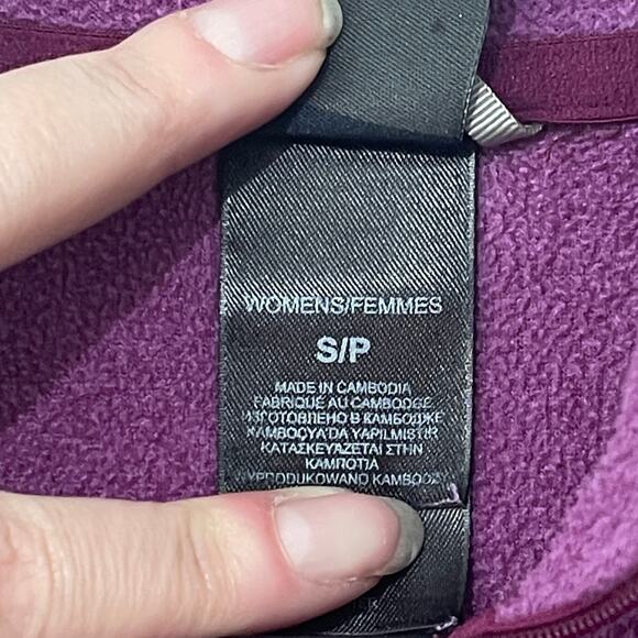 The North Face Fleece Pullover Sweatshirt Womens Small 1/4 Zip Purple Soft Warm - Picture 5 of 8